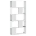 vidaXL Knižnica 5 políc biela 80,5x23,5x162,5 cm kompozitné drevo
