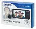 "BAZAR" Dveřní kukátko ORNO OR-WIZ-1107, digitalní s kamerou, 4" LCD, stříbrná "BAZAR" Dverné kukátko ORNO OR-WIZ-1107, digitálne s kamerou, 4" LCD, strieborná