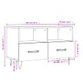 vidaXL TV skrinka biela 80x36x50 cm spracované drevo