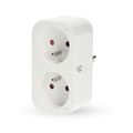 Chytrá DUO zásuvka NEDIS WIFIP141EWT /Wi-Fi/merič spotreby/16A/3680W/biela