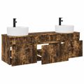 vidaXL Set kabinetov do kúpeľne 3 ks Dymový dub 49 x 44,5 x 65 cm