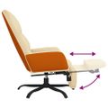 vidaXL Relaxačné kreslo s podnožkou krémové látka