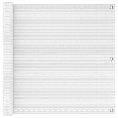 vidaXL Balkónová obrazovka Biela 90 x 1000 cm HDPE a hliník