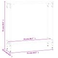 vidaXL Konzolový stolík dymový dub 75x22,5x75 cm kompozitné drevo