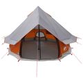 vidaXL Tipi stan 4-miestny Šedá a oranžová Polyester a oceľ