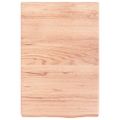 vidaXL Nástenná polica bledohnedá 40x60x(2-6) cm ošetrený masívny dub