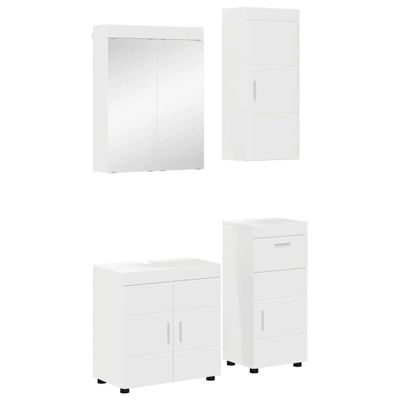 vidaXL Sada kúpeľňového nábytku TULUM 4 pcs Biela 60 x 34 x 63 cm