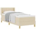 vidaXL Posteľ s pružinovým rámom Krémová 200 x 80 cm látka