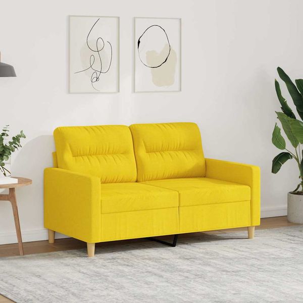 vidaXL 3-miestna pohovka bledožltá 120 cm látka
