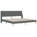 vidaXL Rám postele s čelnou doskou Tmavosivá 183 x 213 cm Látka