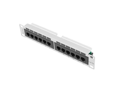 Patch panel 12PORT 1U 10'' CAT.5E utp šedý lanberg
