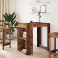 vidaXL Barový stôl staré drevo 102x70x103,5 cm kompozitné drevo