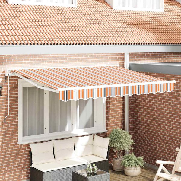 vidaXL Rám markízy Modrá a Oranžová 300 x 200 cm