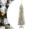 vidaXL Umelý vianočný stromček Biela 210 cm PVC, kov a plast
