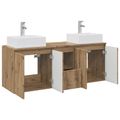 vidaXL Set kabinetov do kúpeľne 3 ks Dub artisan 49,5 x 41 x 62,5 cm