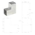 vidaXL Trámová spojka v tvare L 101x101 mm pozinkovaný kov