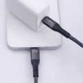Maxlife MXUC-11 magnetický kábel USB-C - Lightning 1,0 m 27W čierny nylon