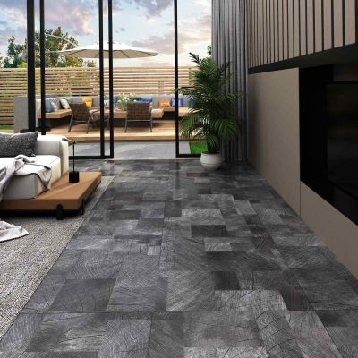 vidaXL Podlahové dosky 5,11 m² 55 pcs PVC Drevená štruktúra šedá