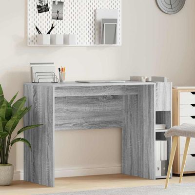 vidaXL Stôl Sivý Sonoma 109 x 50 x 78 cm Kompozitné drevo