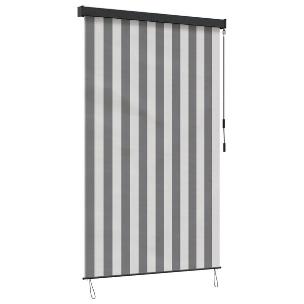 vidaXL Roleta Antracitová a biela 180 x 250 cm Textil a hliník