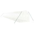 vidaXL Fóliovník s oceľovým rámom biely 32 m² 16x2x2 m