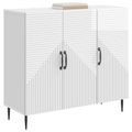 vidaXL Servírovacia skriňa Biela s vysokým leskom 89 x 34,5 x 80 cm