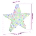 vidaXL 3D hviezda 50 LED Viacfarebný 55 x 53.5 x 10 cm Akryl