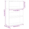 vidaXL Knižnica dymový dub 80x30x114 cm kompozitné drevo