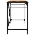vidaXL Stôl dymový dub 100x50x75 cm spracované drevo a železo
