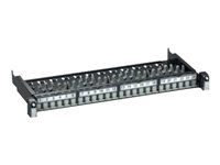 Schneider Actassi 19-C Patch Panel Sliding Evo - Prepojovací panel - CAT 6 - STP - RJ-45 X 24 - tmavosivá, RAL 7016 - 1U - 19"
