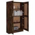 vidaXL Knižnica dymový dub 82,5x30,5x150 cm spracované drevo