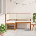 vidaXL Záhradná stolička Hnedá 140 x 100 x 91cm Akáciový masív