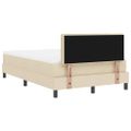 vidaXL Posteľ s pružinovým rámom Krémová 120 x 190 cm látka