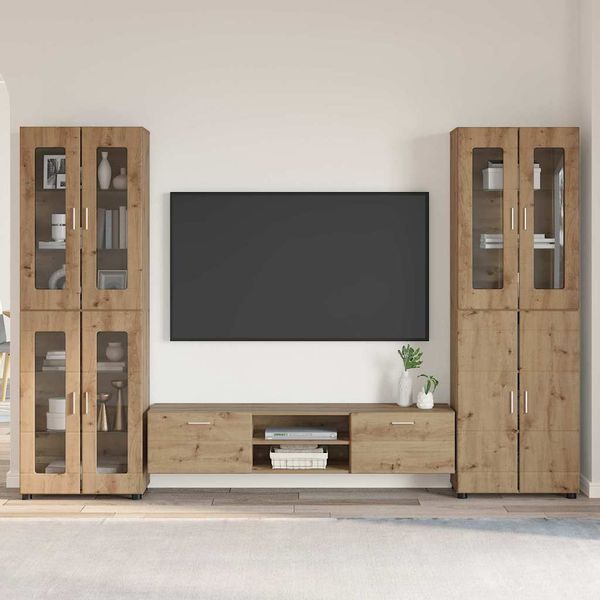 vidaXL Zostava TV skriniek FLORIN 3 pcs Remeselný dub Kompozitné drevo