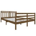 vidaXL Posteľný rám medový 135x190 cm dvojlôžko masívne drevo