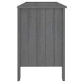 vidaXL Písací stôl HAMAR, tmavosivý 113x50x75 cm, borovicový masív