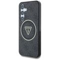 Guess HC Magnetic IML Metal Glitter 4G Circle Triangle case for Samsung Galaxy S25 black