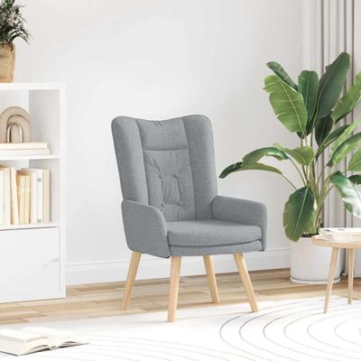 vidaXL kreslo Svetlosivá 63 x 67 x 94 cm Tkanina a preglejka
