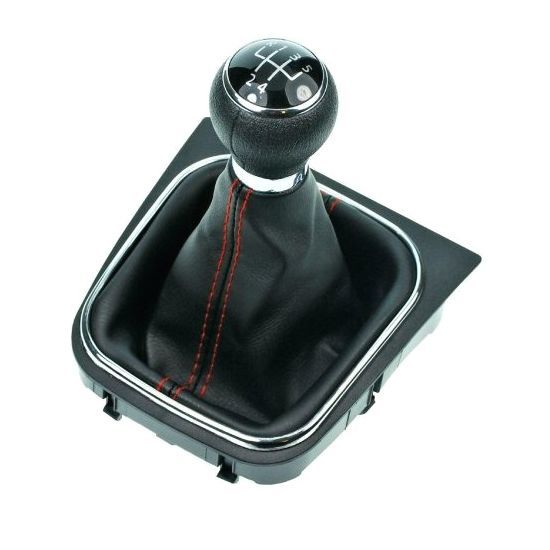 Radiaca páka s manžetou VW Golf VI 2008 - 2013 Black 5-stupňová prevodovka červené prešitie