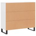 vidaXL Komoda biela 90x34x80 cm kompozitné drevo