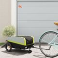 vidaXL Vozík za bicykel, čierno zelený 30 kg, železo