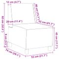 vidaXL Bezrúčková modulárna sofa jednotka Tmavo šedá 55 x 74 x 82 cm