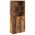 vidaXL Highboard Staré drevo 80 x 42,5 x 185 cm Kompozitné drevo