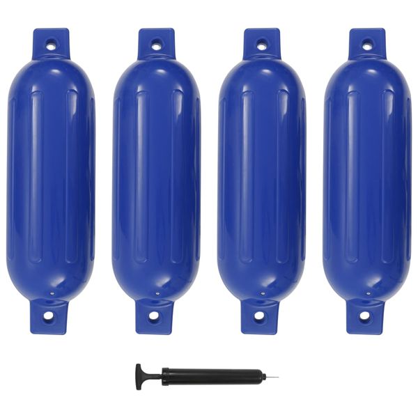 vidaXL Lodný nárazník 4 ks, modrý 51x14 cm, PVC