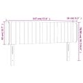 vidaXL Čelo postele s LED zelené 147x16x78/88 cm látka