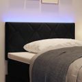 vidaXL LED hlavová doska Čierny 90 cm Zamat