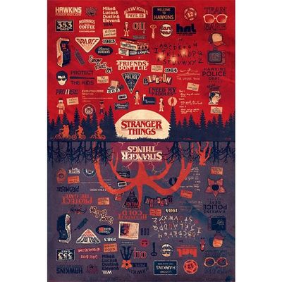 Plagát Stranger Things - Upside Down