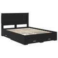 vidaXL Rám postele Čierny dub 140 x 190 cm Kompozitné drevo
