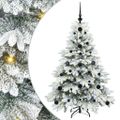 vidaXL Umelý vianočný stromček s 150 LED-i Biela 120 cm PE a PVC