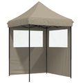 vidaXL Párty stan 200 x 200 x 306 cm Sivohnedá Oxfordská látka